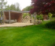 A large pizza oven set in a stunning Surrey garden. We loved building this for Bowles and Wyre, one of London's most prominent garden design and builders.