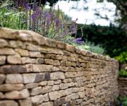 We provided the stone and craftsmanship for the walls and steps in this gorgeous garden by designer Tom Hoblyn at Richmond Park London.